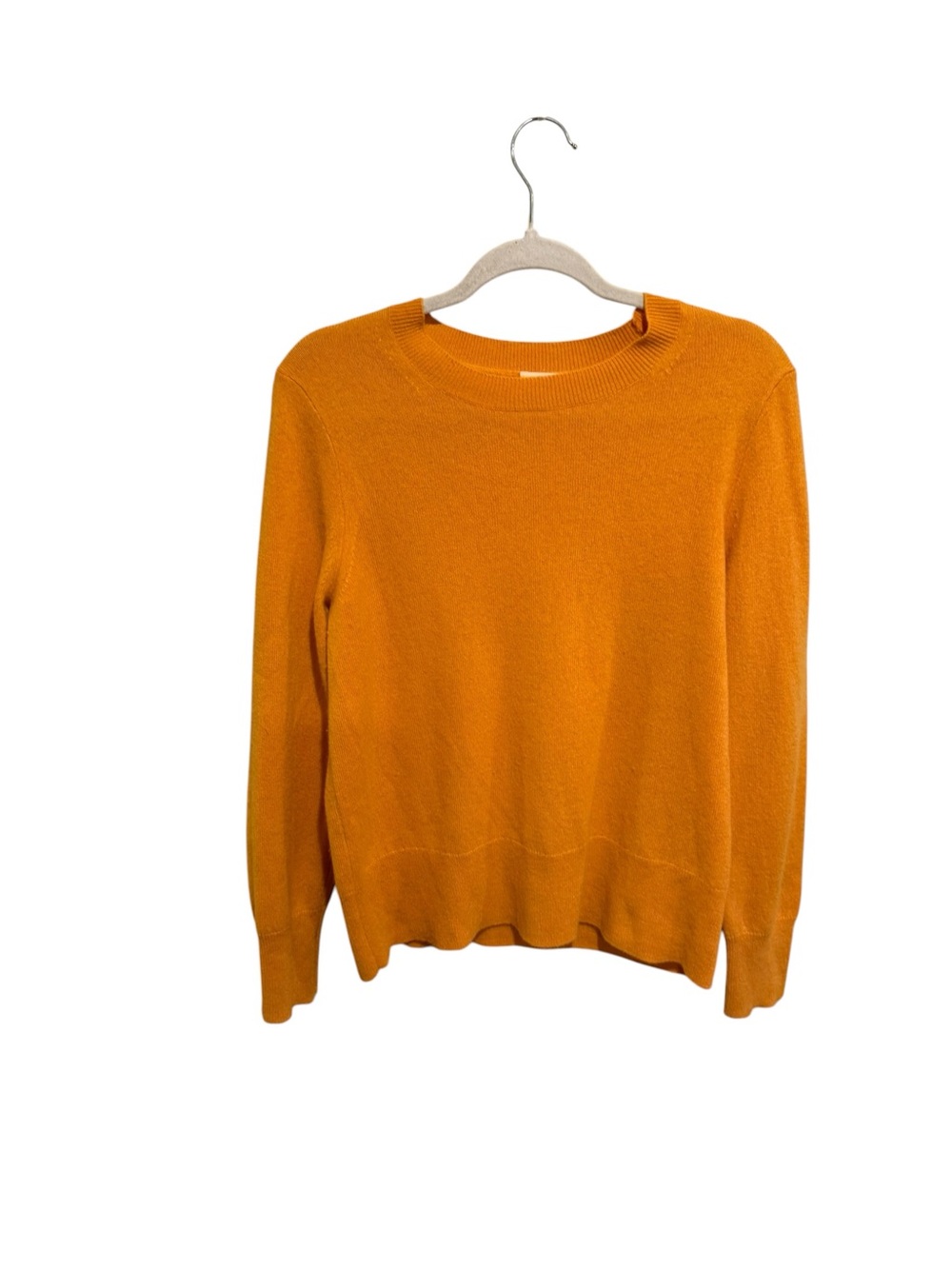 J. Crew Women's 100% Cashmere Crewneck Sweater - Bright Orange - Size Medium